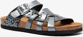 Hush Puppies dames bio slippers met luipaardprint - Grijs - Maat 38