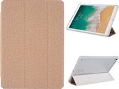 iPad 2021 hoes - iPad 9e/8e/7e Generatie hoes Rose Goud Tri-fold Fabric Stof shockproof silicone case
