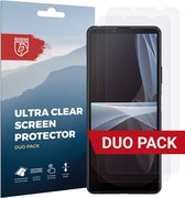 Rosso Screen Protector Ultra Clear Duo Pack Geschikt voor Sony Xperia 10 III | TPU Folie | Case Friendly | 2 Stuks