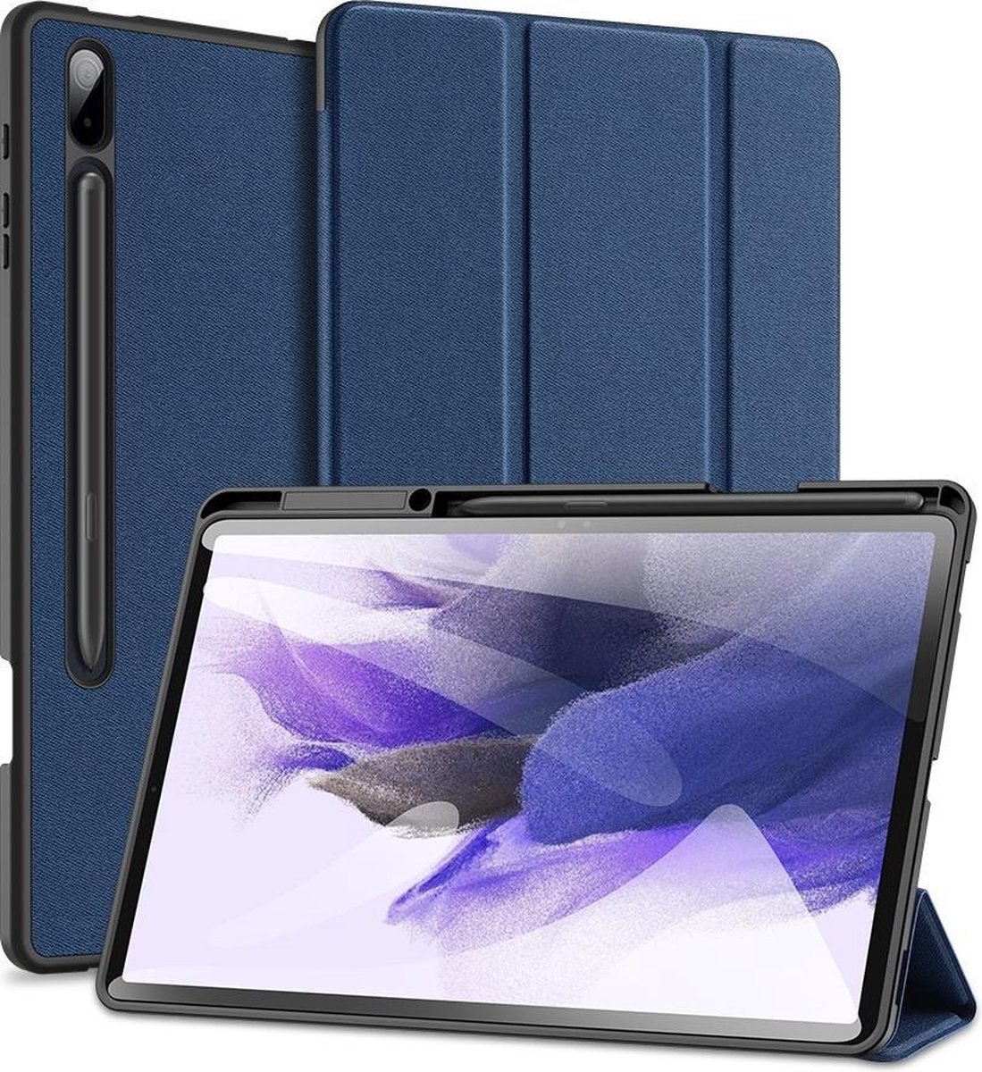 Dux Ducis - Tablet hoes geschikt voor Samsung Galaxy Tab S7 FE (2021) - Domo Book Case - Blauw