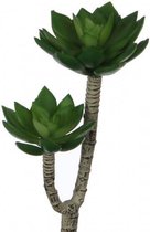 Mica Decorations Kunstplant Succulent 22 Cm Groen/Grijs