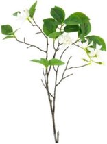 Medina Kunstplant Wild Gardenia 67 Cm Zijde Wit/Groen
