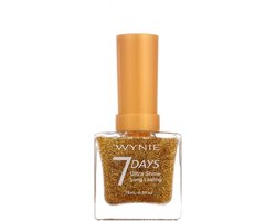 Wynie - Nagellak 7 Days Ultra Shine Long Lasting - Transparant met gouden glitters - 1 flesje met 15 ml inhoud - Nummer 704