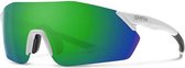 SMITH - Fietsbril - PivLock Reverb - Wit Matte - Spiegel ChromaPop Lens Groen Sol-X