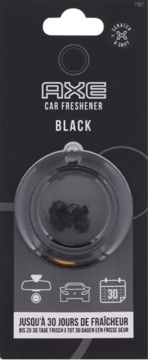 2x Axe auto luchtverfrisser - luchtverfrisser - axe - 2 stuks - Geur black - Auto luchtverfrisser - | Zorgt voor een frisse geur in iedere auto | Auto verfrisser - Trendy design - Auto Luchtje - Geurverfrisser.