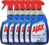 Ajax - Triple Action - Glasspray - 6 x 750ML - Voordeelverpakking