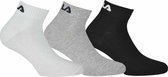 Fila - Ankle Socks 3-Pack - 3 Paar Sokken - 43 - 46 - Grijs/Wit/Zwart
