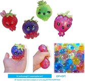 Stressbal fruit - 2 exemplaren - Fidget Toys - water beads - 7 cm