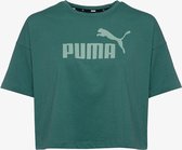 Puma Essentials Cropped Logo Tee dames T-shirt - Groen - Maat S