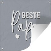 Posters de jardin Cadeau Vaderdag - Père - Citation - Meilleur papa de tous les temps - Énonciations - 50x50 cm - Toile de jardin - Affiche extérieure