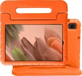 Hoesje Geschikt voor Samsung Galaxy Tab A7 Lite Hoesje Kinderhoes Shockproof Hoes Kids Case - Oranje