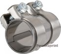 Uitlaatsierstuk 3 Inch Uitlaatdemper Buis Pijp Connector Verbindingsmouw Klem Verstelbare Roestvrijstalen Kit Auto Accessoires Auto Uitlaat Eindpijp(3.35 Inch 85mm
