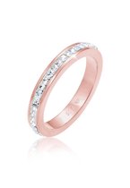Elli PREMIUM Ring Dames Elegant Basic met Kristallen in 925 Sterling Zilver