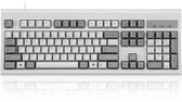 Bol.com Perixx Periboard 106M Classic Retro toetsenbord / Vintage design grijs/wit - Bedraad - QWERTY/US aanbieding