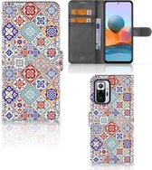 Book Case met foto Xiaomi Redmi Note 10 Pro GSM Hoesje Tiles Color