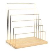 Sieradenhouder 6 Lagen - Display voor Sieraden - Hout en Metaal - 33x23,5x36 cm - Goudkleurig