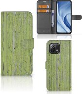 Wallet Book Case Xiaomi Mi 11 Lite | Xiaomi 11 Lite NE Telefoon Hoesje Green Wood