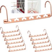 Relaxdays 12x ruimtebesparende kledinghangers - kledingkast organizer - hanger koper