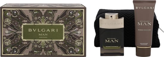 Bvlgari Man Wood Essence 100ml Edp + Aftershavebalm + Pouch Geschenkset