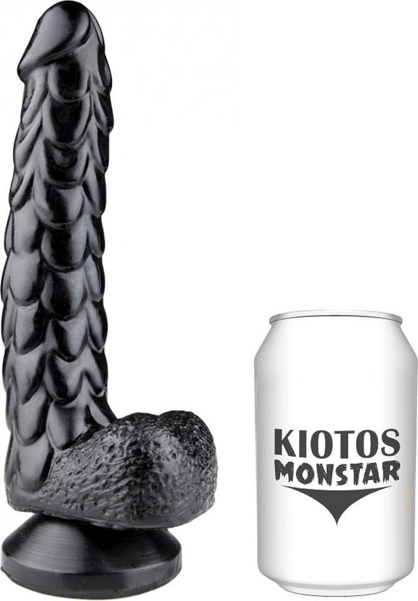 Kiotos Monstar - Echo - Dildo - 24,5 x 4 cm - Zwart