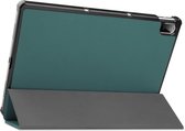 Tablet hoes geschikt voor Lenovo Tab P11 Plus (11 inch) - Tri-Fold Book Case - Donker Groen