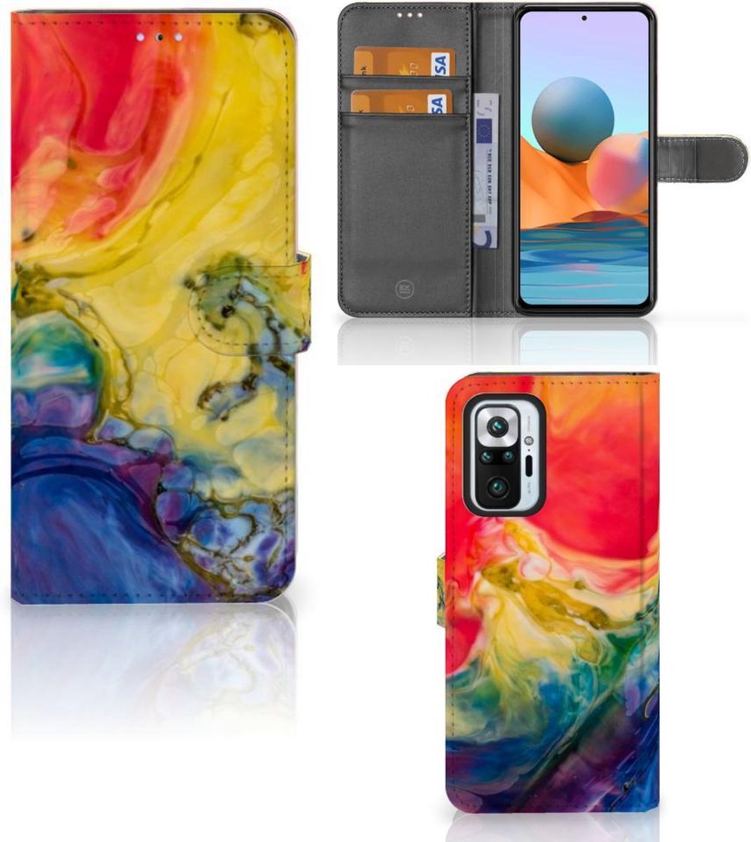 Hoesje Xiaomi Redmi Note 10 Pro Watercolor Dark