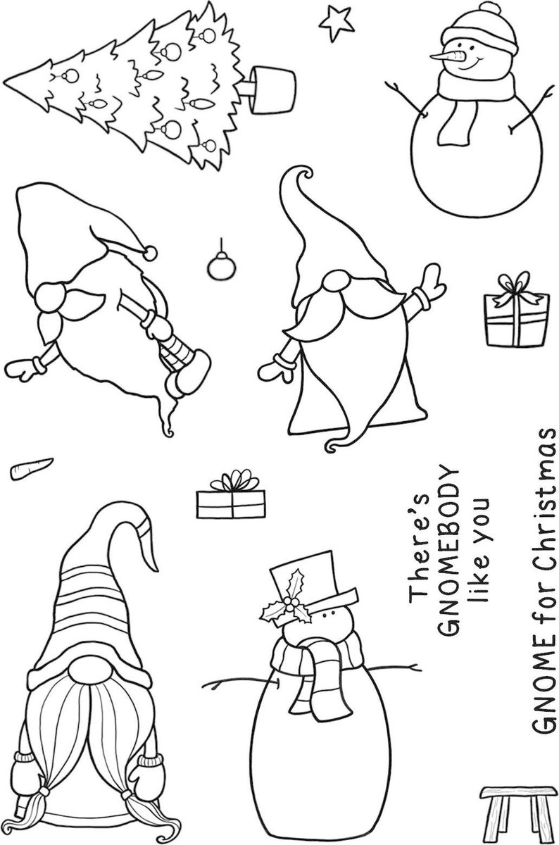 Merry Gnomes Clear Stamps (JD082) (DISCONTINUED)