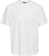 Only & Sons Oversized  T- Shirt Wit Kledingmaat : M