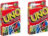 2x UNO Kaartspel (incl. 3 Wild Cards) - Het leukste Familie Spel