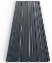 Dakplaten - Metaal 12 Stuks 129 x 46cm - Antraciet