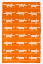 MOST babydeken FOX van Nieuw-Zeelandse wol - 90 x 130 cm - wit/oranje