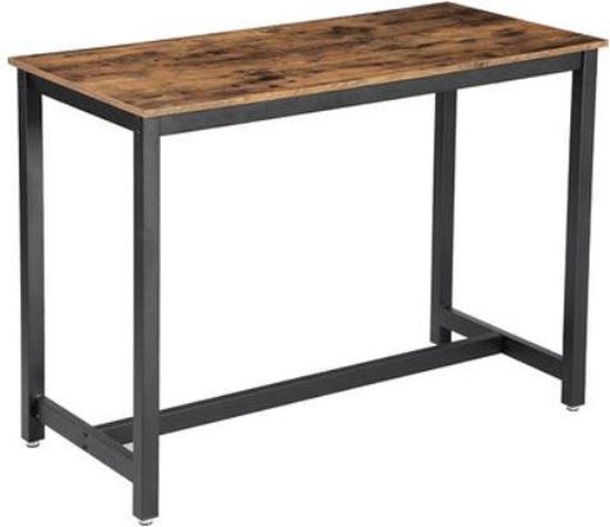 vidaXL Eettafel Industriële Stijl - Hout - 80 x 80 x 75 cm - Ruw mangohout - Tafel