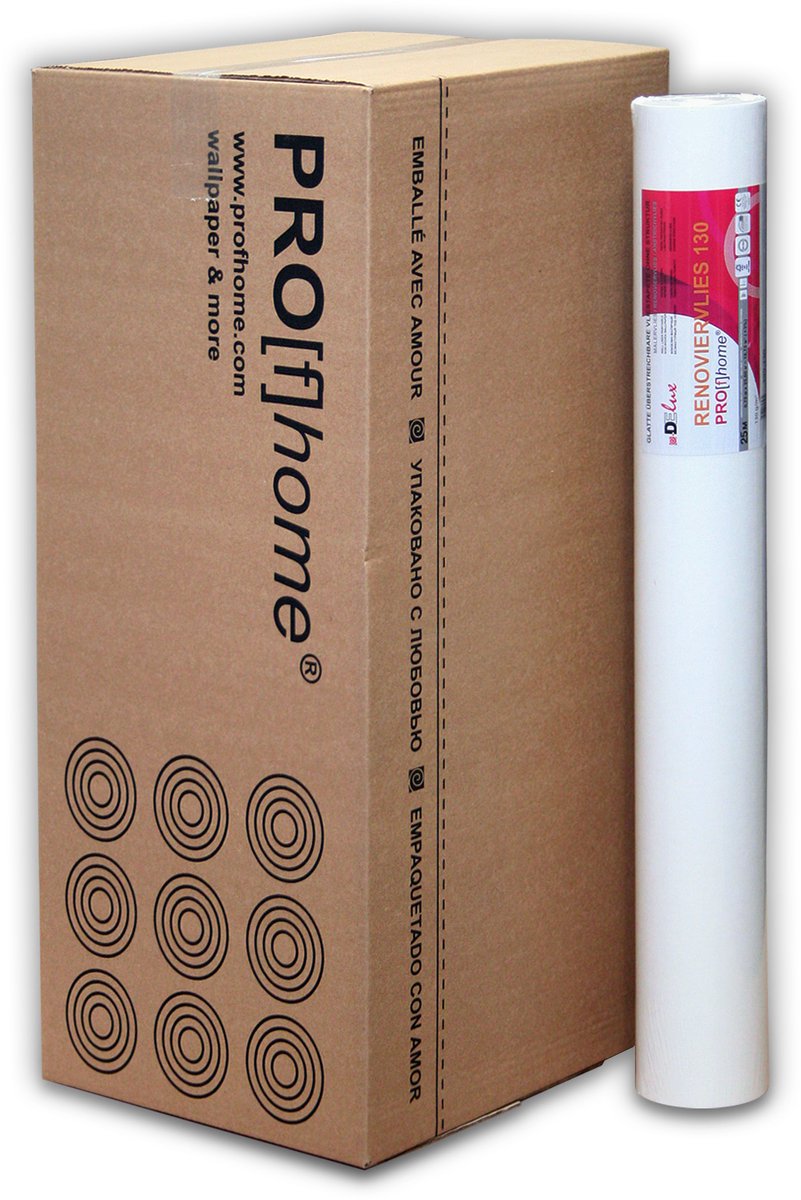 Schildervlies Renovatievlies 130 g Profhome 399-130 glad wit vliesbehang onderbehang overschilderbaar 9 rollen 168,75 m2