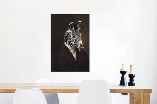 Décoré de zèbre sur smoking 60x90 cm - Tirage photo sur toile (Décoration murale salon / chambre)