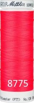 Mettler SERAFLEX elastisch machinegaren, 130m, 8775 fluor roze, Vivid Coral