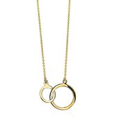 ZINZI Gold 14 karaat gouden jasseron ketting ronde vormen 42cm ZGC113