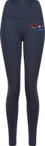 FitProWear Taurito Sportlegging - Donkerblauw - Maat S - Sportlegging Dames - Legging Dames - Sportbroek - Slim-Fit Legging - Legging Polyester - Legging Telefoonvak - Fitness Legg