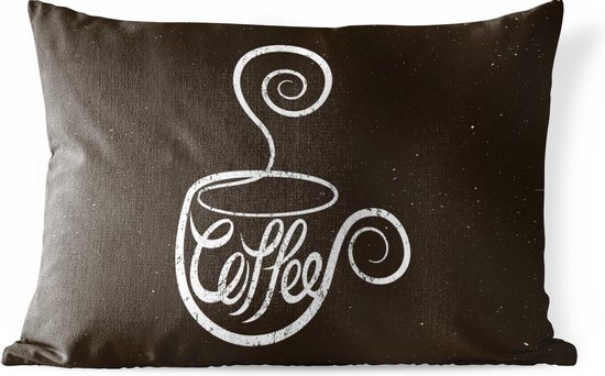 Coussins d'extérieur - Jardin - Café Vintage sur ardoise - 50x30 cm