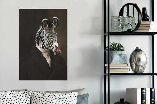 Décoré de zèbre sur smoking 60x90 cm - Tirage photo sur toile (Décoration murale salon / chambre)