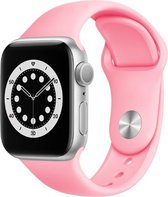 Siliconen watch bandje - Roze - 42/44mm - M/L - Series 1 2 3 4 5 6 SE - Geschikt voor Apple Watch