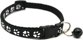 Kattenhalsbanden met Bellen Verstelbare-Halsband voor Honden of Katten-kitten halsband-Kattenbandje-Dierbenodigdheden Kat-Zwart