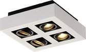 Arcchio - plafondlamp - 4 lichts - aluminium - H: 8.5 cm - GU10 - wit