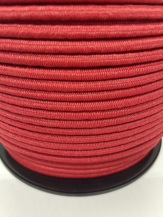 fuxton elastisch touw 5 mm 20 m rood, elastiek (expansietouw, elastiek, elastisch koord, rubberkoord, dektouw, spankoord, dektouw