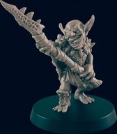 3D Printed Miniature - Goblin Spearman - Dungeons & Dragons - Beasts and Baddies KS