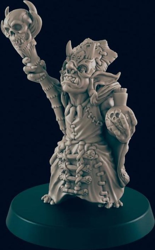 Afbeelding van het spel 3D Printed Miniature - Goblin Shaman - Dungeons & Dragons - Beasts and Baddies KS