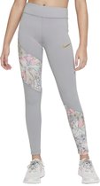 Nike One Tight  Sportlegging - Maat 146  - Meisjes - Grijs/Roze/Wit