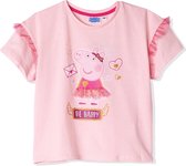 Peppa pig shirt - met tule - lichtroze - maat 110 (5 jaar)