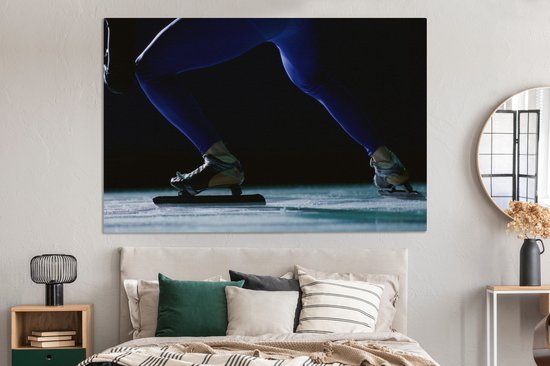 Peintures sur toile - Le patineur prêt pour le départ - 150x100 cm - Décoration murale
