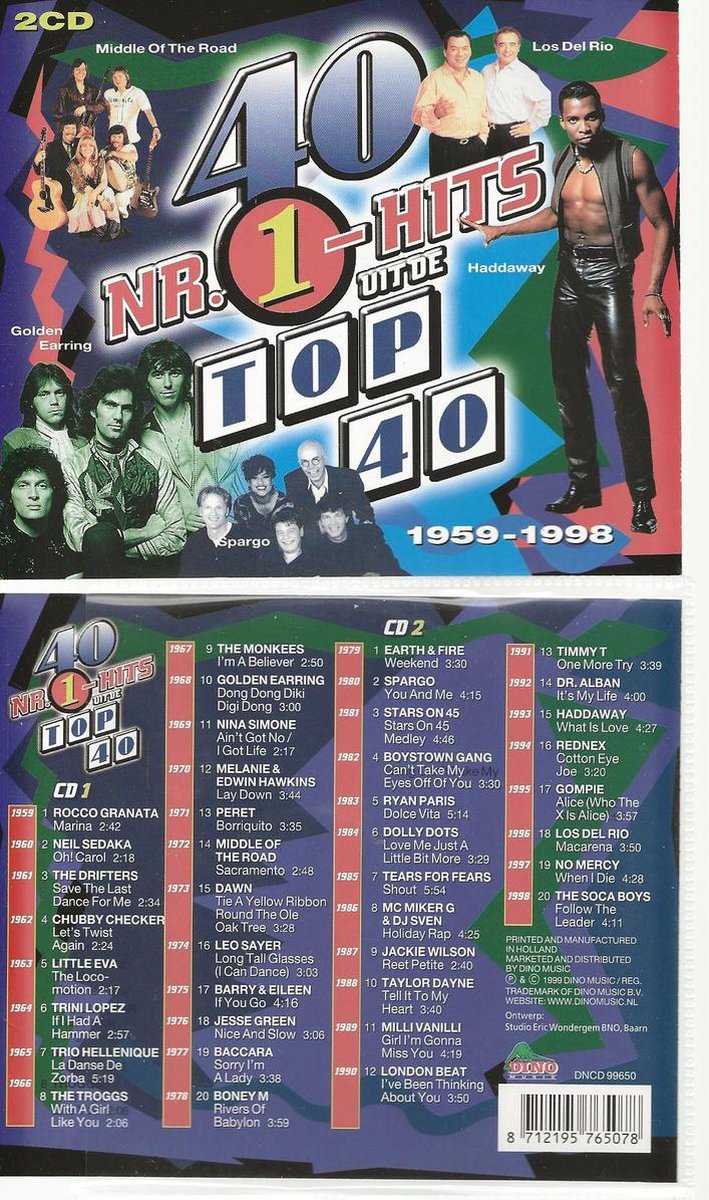 40 NR. 1 HITS  TOP 40 / 1959-1998