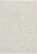 MOMO Rugs Vaasa White Naturel Vloerkleed - 160x230  - Rechthoek - Laagpolig,Structuur Tapijt - Industrieel - Beige, Wit